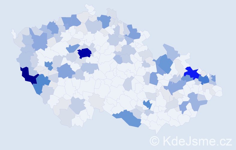 Příjmení: 'Haas', počet výskytů 595 v celé ČR