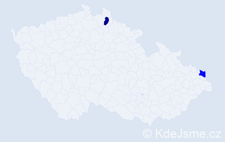 Příjmení: 'Dribňák', počet výskytů 4 v celé ČR