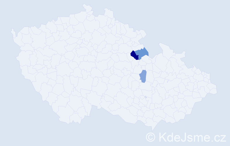 Příjmení: 'Bundál', počet výskytů 18 v celé ČR