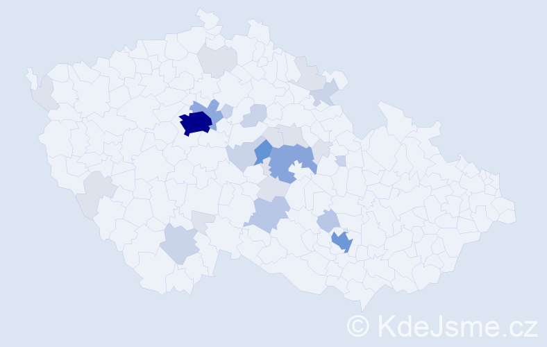 Příjmení: 'Farkač', počet výskytů 89 v celé ČR