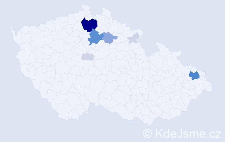 Příjmení: 'Diga', počet výskytů 31 v celé ČR