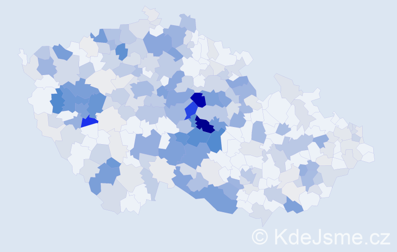 Příjmení: 'Kasalová', počet výskytů 1097 v celé ČR