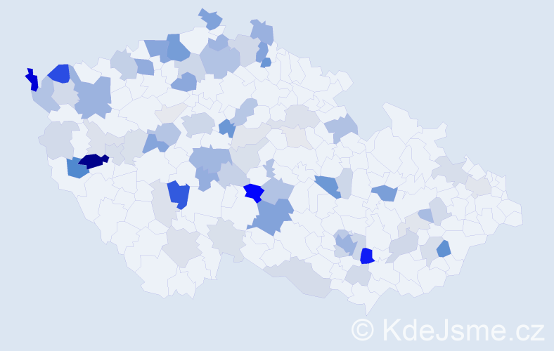 Příjmení: 'Bubla', počet výskytů 227 v celé ČR