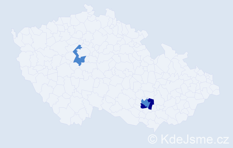 Příjmení: 'Ranzi', počet výskytů 5 v celé ČR