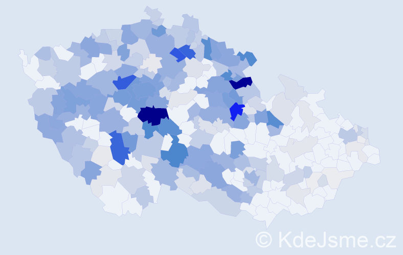Příjmení: 'Hašek', počet výskytů 1261 v celé ČR