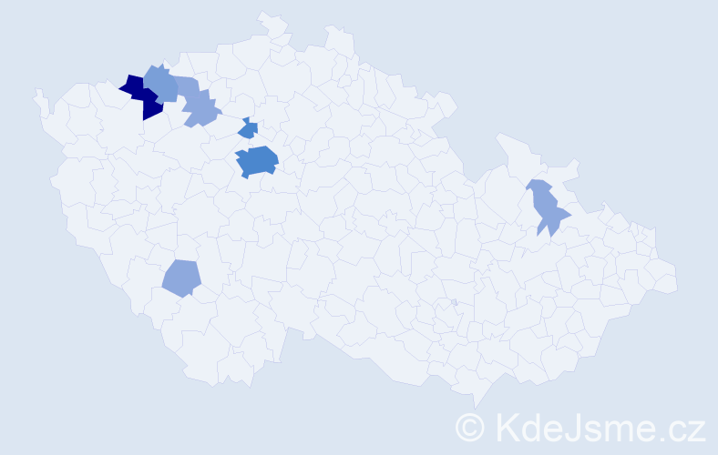 Příjmení: 'Enzmann', počet výskytů 19 v celé ČR