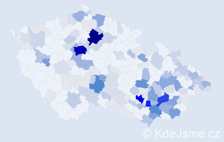 Příjmení: 'Hložková', počet výskytů 558 v celé ČR