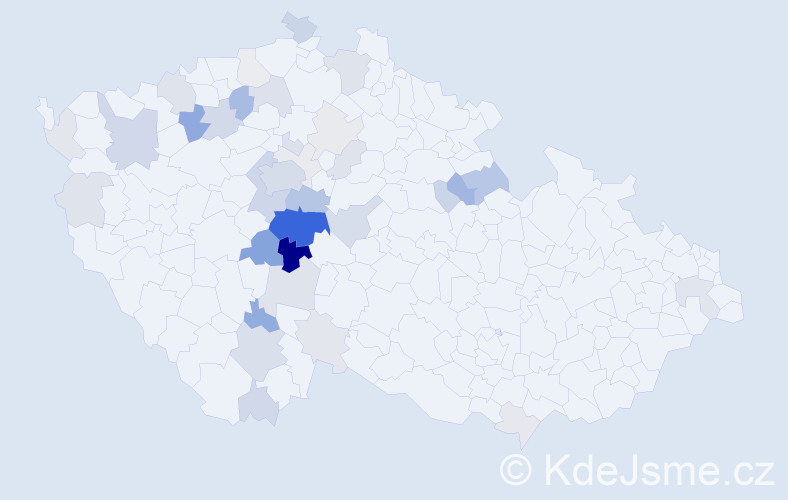 Příjmení: 'Baťha', počet výskytů 126 v celé ČR
