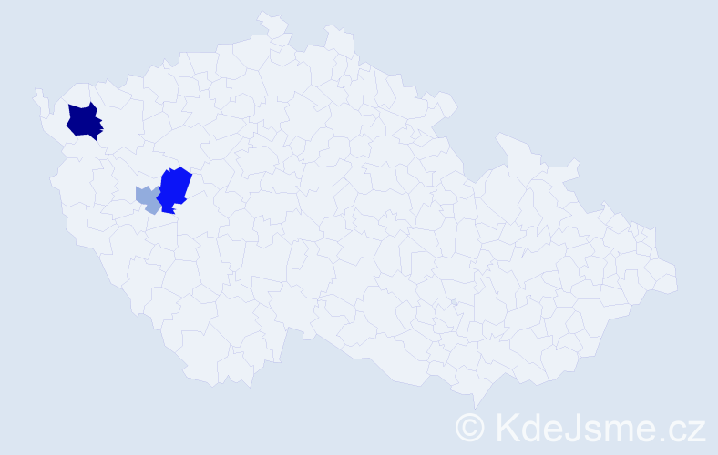 Příjmení: 'Biker', počet výskytů 11 v celé ČR