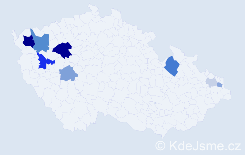 Příjmení: 'Galisz', počet výskytů 16 v celé ČR