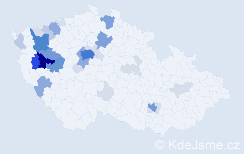 Příjmení: 'Dyk', počet výskytů 109 v celé ČR