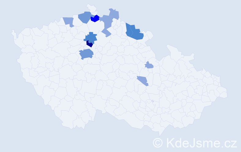 Příjmení: 'Kleinert', počet výskytů 29 v celé ČR