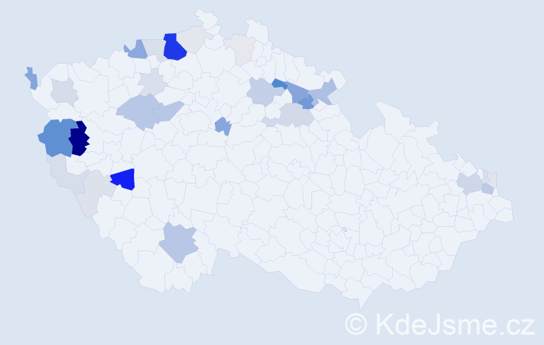 Příjmení: 'Nanárová', počet výskytů 111 v celé ČR