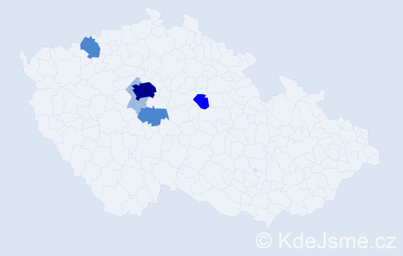 Příjmení: 'Plháčková', počet výskytů 12 v celé ČR