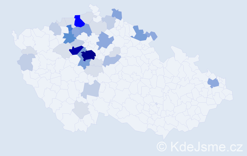 Příjmení: 'Pulchart', počet výskytů 138 v celé ČR
