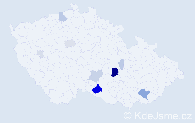 Příjmení: 'Christian', počet výskytů 33 v celé ČR