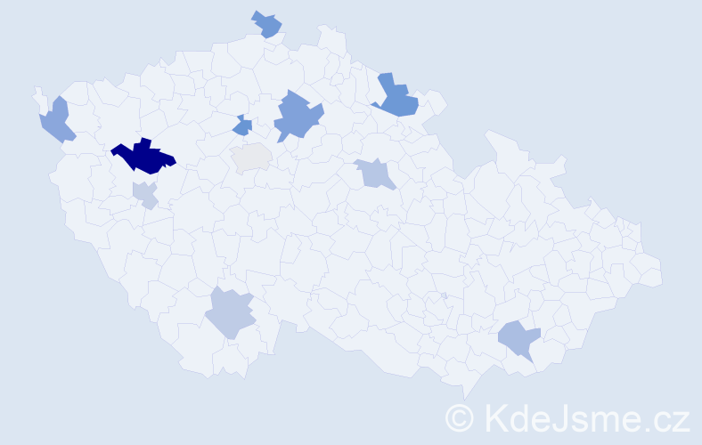 Příjmení: 'Quan', počet výskytů 14 v celé ČR