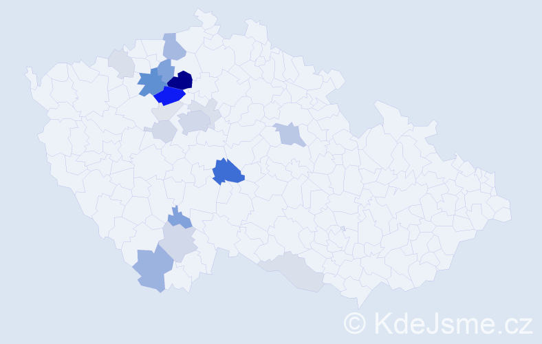 Příjmení: 'Švingr', počet výskytů 58 v celé ČR