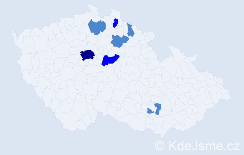 Příjmení: 'Chedryk', počet výskytů 12 v celé ČR
