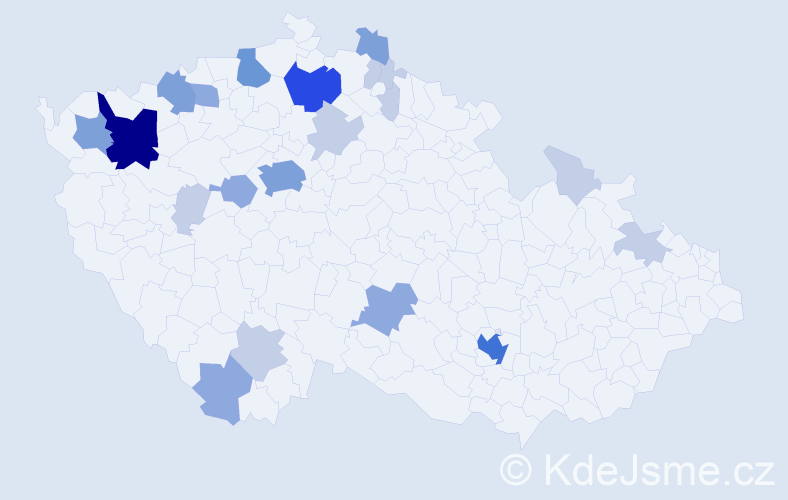 Příjmení: 'Kalinič', počet výskytů 56 v celé ČR