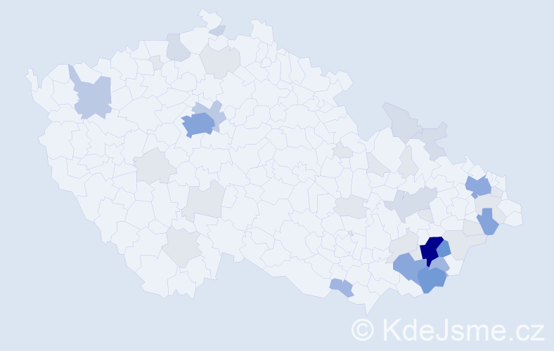 Příjmení: 'Valeriánová', počet výskytů 143 v celé ČR
