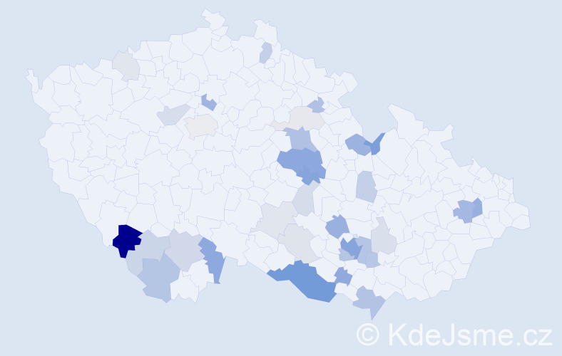 Příjmení: 'Fendrichová', počet výskytů 96 v celé ČR