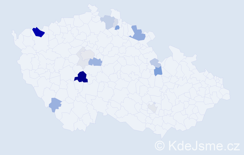 Příjmení: 'Tancibudková', počet výskytů 40 v celé ČR