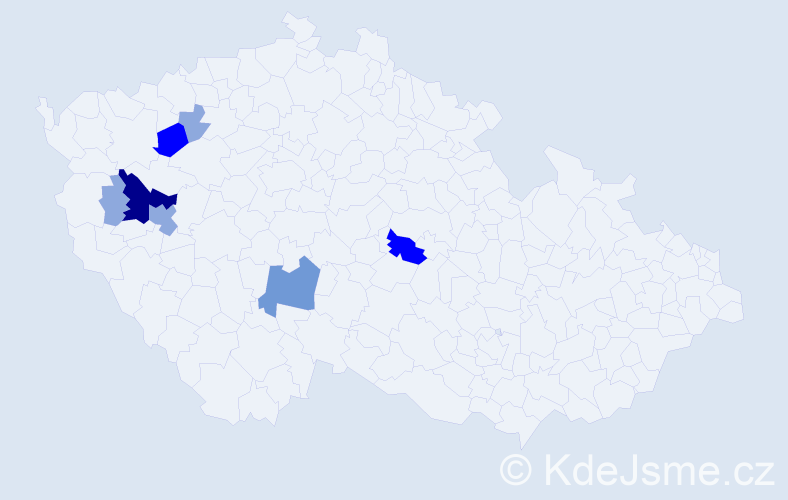 Příjmení: 'Konstantinovičová', počet výskytů 19 v celé ČR