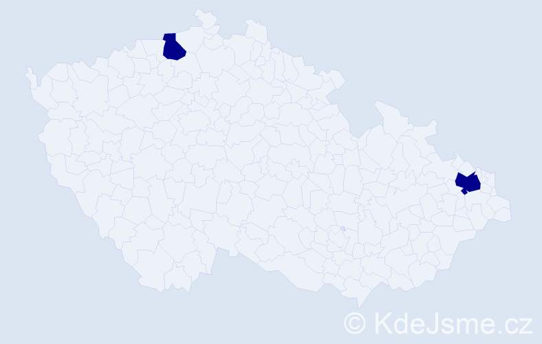 Příjmení: 'Šafar', počet výskytů 2 v celé ČR