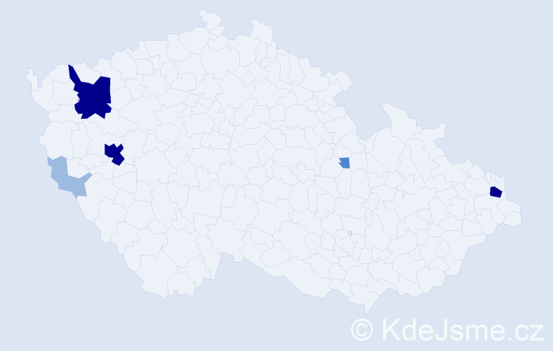 Příjmení: 'Kleslo', počet výskytů 15 v celé ČR