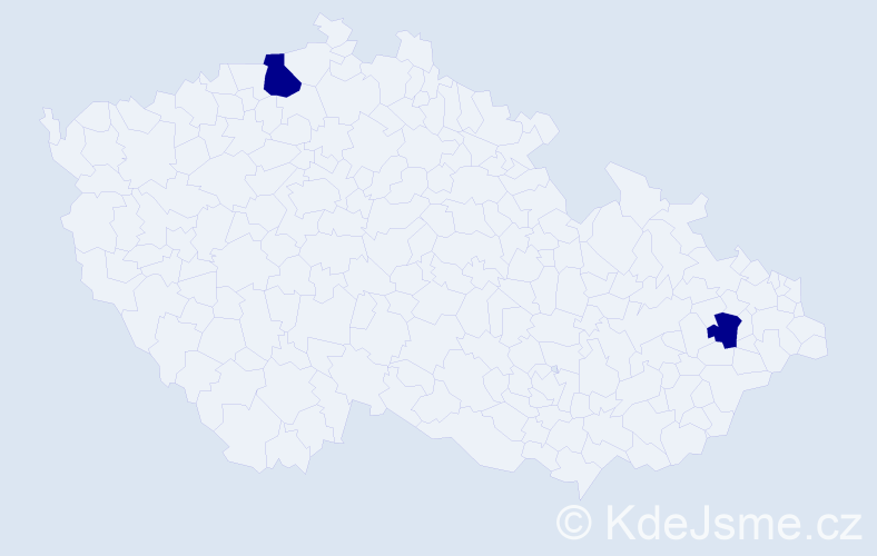 Příjmení: 'Kralj', počet výskytů 2 v celé ČR