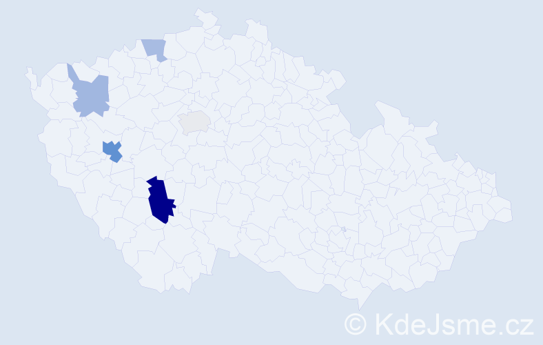 Příjmení: 'Vitěková', počet výskytů 11 v celé ČR