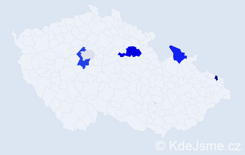 Příjmení: 'Kieslich', počet výskytů 8 v celé ČR
