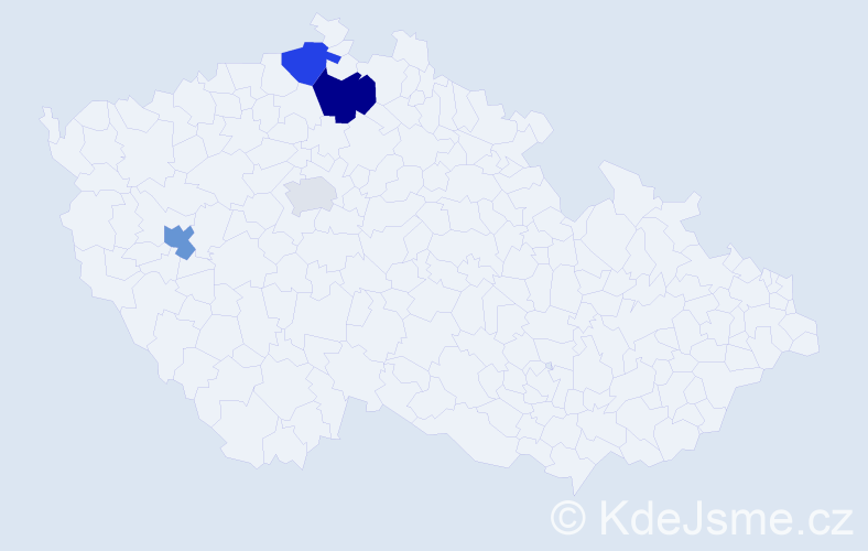 Příjmení: 'Bernardinová', počet výskytů 8 v celé ČR