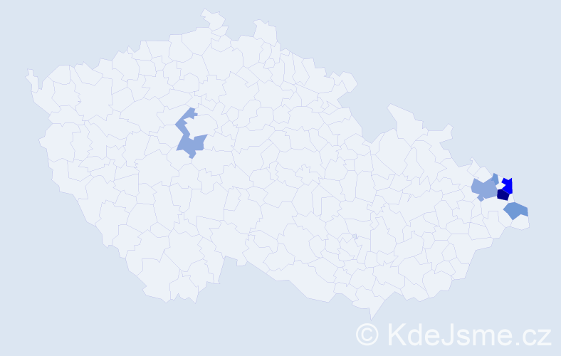 Příjmení: 'Gałuszka', počet výskytů 16 v celé ČR