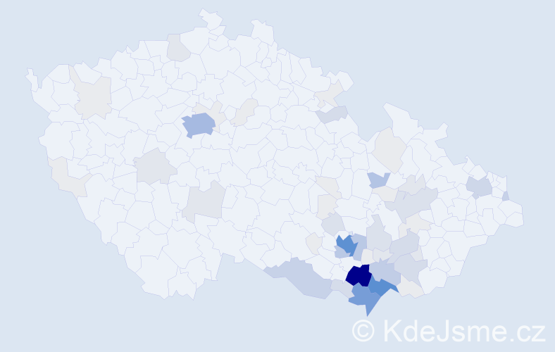 Příjmení: 'Mikulica', počet výskytů 258 v celé ČR