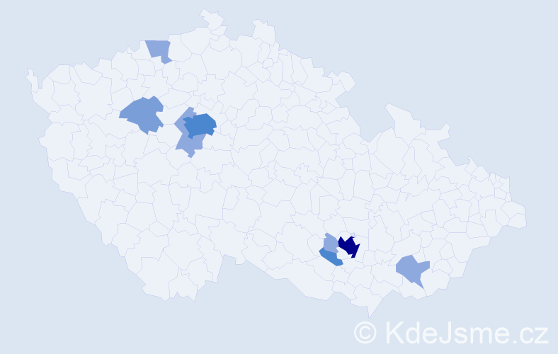 Příjmení: 'Reigl', počet výskytů 19 v celé ČR