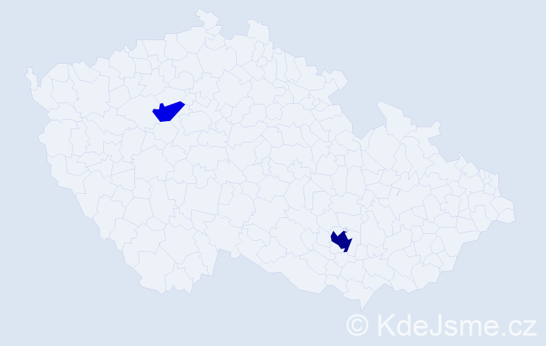 Příjmení: 'Jobran', počet výskytů 4 v celé ČR