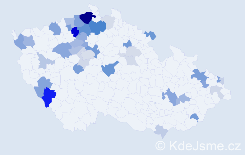 Příjmení: 'Vörös', počet výskytů 89 v celé ČR