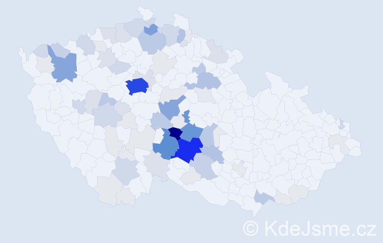 Příjmení: 'Koten', počet výskytů 305 v celé ČR