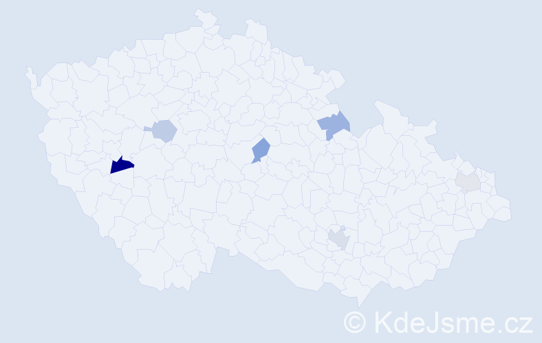 Příjmení: 'Feja', počet výskytů 8 v celé ČR