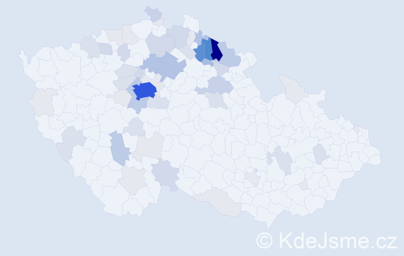 Příjmení: 'Mejsnarová', počet výskytů 223 v celé ČR