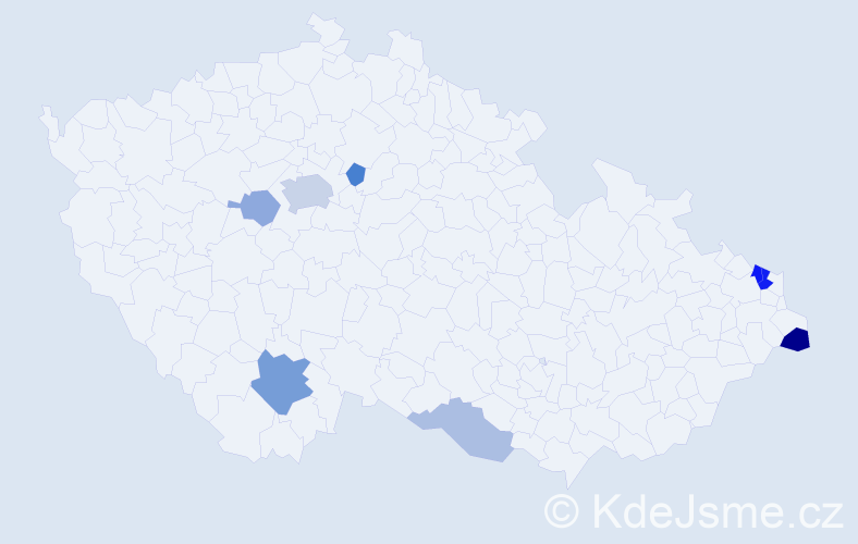 Příjmení: 'Škulec', počet výskytů 18 v celé ČR