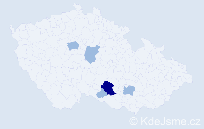 Příjmení: 'Sylvestr', počet výskytů 10 v celé ČR