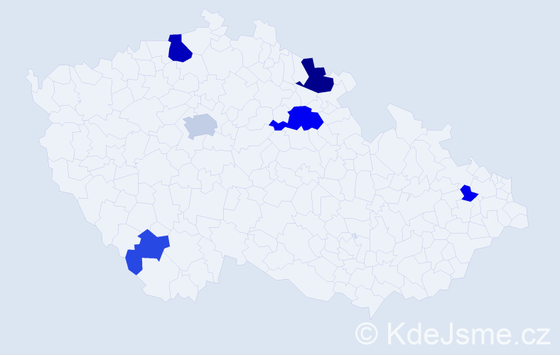 Příjmení: 'Helvich', počet výskytů 16 v celé ČR