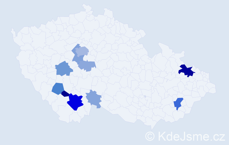 Příjmení: 'Votánková', počet výskytů 37 v celé ČR