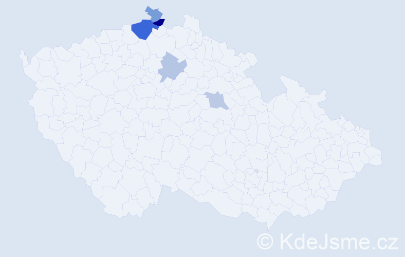 Příjmení: 'Beytler', počet výskytů 9 v celé ČR