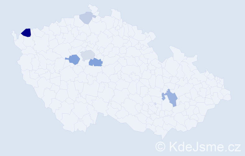 Příjmení: 'Blanický', počet výskytů 14 v celé ČR