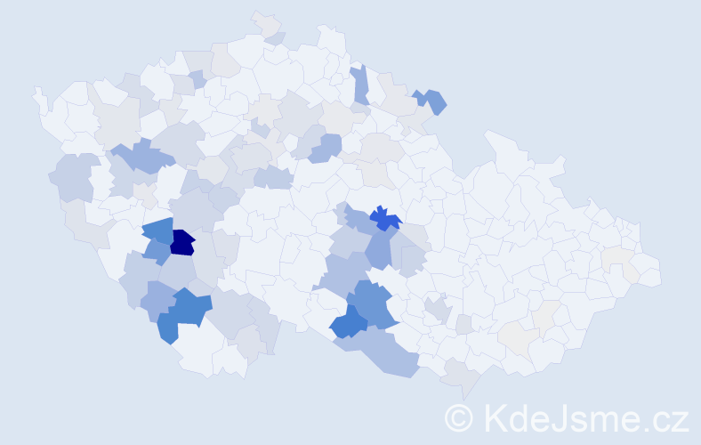 Příjmení: 'Machovec', počet výskytů 368 v celé ČR