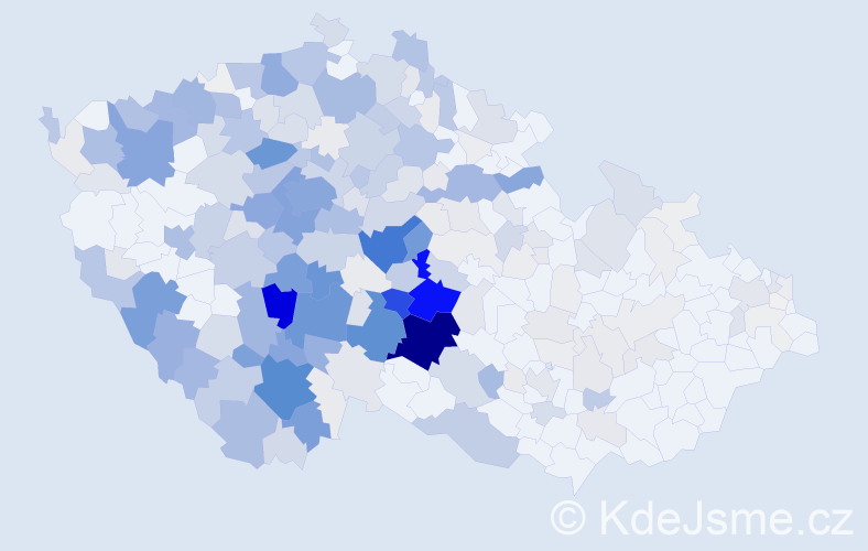 Příjmení: 'Dolejší', počet výskytů 2186 v celé ČR